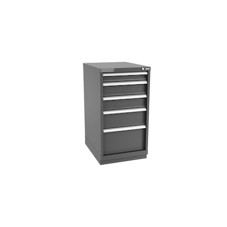 Champion Tool Storage Modular Drawer Cabinet, 5 Drawer, Dark Gray, Steel, 22 in W x 28-1/2 in D x 41-3/4 in H N18000501ILCFTB-DG